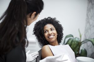 patient sitting in chair